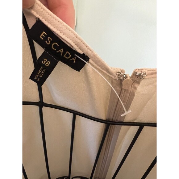 Escada Blazer Two Button Blouse Dress Suit Gray Tweed 36 Small - Picture 4 of 8